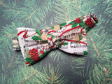 Holiday Bow Tie "Christmas Carol"- Cotton Pre-tied Bow Tie for Kids