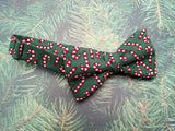 Holiday Bow Tie "Candy Cane""- Cotton Pre-tied Bow Tie for Kids