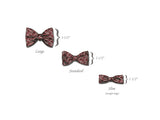 Silk Bow Tie "Modernist" - Contemporary Design Self & Pre -Tied Bow Tie Style - Hand Made in USA