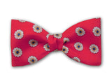 Red bow tie for youth, boy and infant. Floral child bow ties.