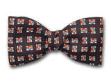 Black Men's Silk Bow Tie. Small Patterns on Black.