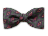 Dark green silk bow tie.