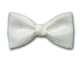 White Formal Bow Tie. Wedding Bowtie.