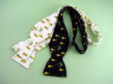 White Bow Tie"Palm Tree & Pineapple" - Hand Made in USA