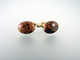 Gemstone Cufflinks - Natural Chrysanthemum Cuff Links - Hand Made in USA