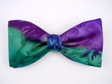 Hand Painted Men's Silk Bow Tie. Unique Bowtie.