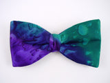 Hand Painted Men's Silk Bow Tie. luxury Bowtie.