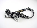 Women's Bow Tie - Black and White Women's Neckwear - Female Neckwear Accessory- Hand Made in USA
