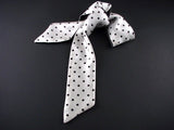 Lady Reversible Tie - Silk Skinny Scarf - Women's Neckwear - Hand Made in USA