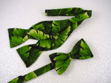 Bow Tie "Luau" - Hawaiian Banana Leaf Design - Made in USA