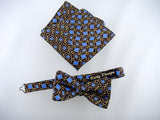 Luxury Gift for Men - Bow Tie Set and Pocket Square - Silk Men's Accessories- Hand Made in USA