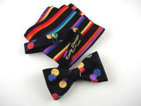 Luxury Gift for Men - Bow Tie Set and Pocket Square - Silk Men's Accessories- Hand Made in USA
