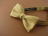 Bow Tie "El Dorado" - Gold Self-Tie and Pre-Tied Bow Tie - Hand Made in USA