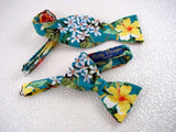 Bow Tie "Yellow Hibiscus" - Hawaiian Flower Bow Tie - Hand Made in USA