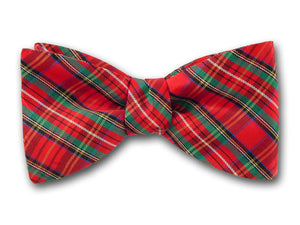 Bow Tie "Christmas plaid"- Silk Bow Tie for Men - Hand Made in USA