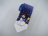 Holiday Necktie "Snowman" - Christmas Silk Men's Accessory
