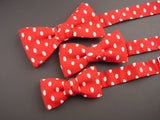 Boys Bow Tie "Red Polka" - Bow Ties for Infant, Boys and Youth - Hand Made in USA
