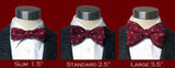 Standard 2.5",  Large 3.5", Slim 1.5” Bow Tie