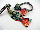 Bow Tie "Maui Rose"- Tropical Flower Bowtie - Hawaiian Men's Accessory - Hand Made in USA