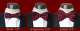 Bow Tie "Majestic" - Black Silk Pre-Tied and Free Style BowTie - Made in USA