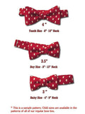 Holiday Bow Tie "Candy Cane""- Cotton Pre-tied Bow Tie for Kids