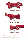 Boys Bow Tie "Merry" - Bow Ties for Baby, Boys and Youth - Hand Made in USA