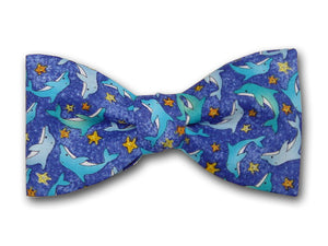 Dolphins Starfish Bow Tie