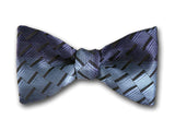 Blue Woven Silk Bow Tie