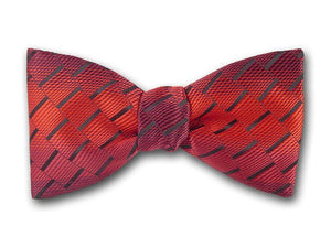 Red Men's Bow Tie. Mars Bow Tie In Pre-tied and Freestyle.