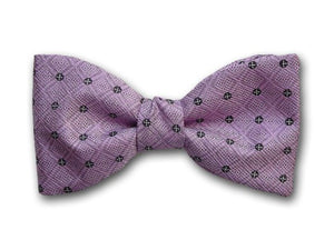 Bow Tie "Spring"- Purple Silk Bow Tie - Hand Made in USA