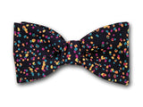 Silk Bow Tie "Confetti"- Multicolor Pre -Tied and Free Style Bow Tie - Hand Made in USA