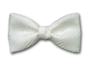 White Formal Bow Tie. Wedding Bowtie.