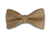Beige Silk Bow Tie for Men. 