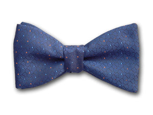 Blue Silk Men's Bow Tie.