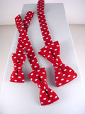 Boys bow tie. White dots on red kids bow tie bow tie.