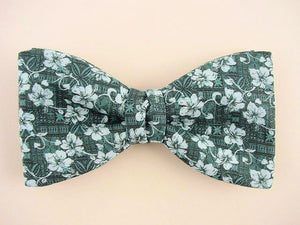 Bow Tie "Lana'i"- Hawaiian Flower Bow Tie for Men - Hand Made in USA
