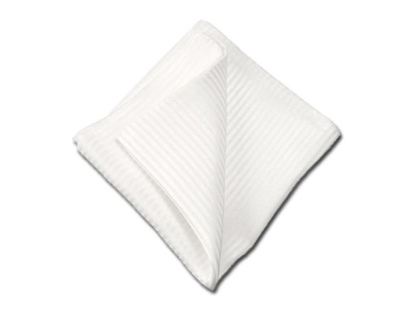 White Pocket Square for Men. Double-sided or Pre-fitted pocket square. Made by Kotty in USA.