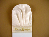 White Pocket Square "Grandiose" - Pure Silk Handkerchief - Hand Made in USA