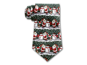 Christmas Necktie with Santa and Snowmen.