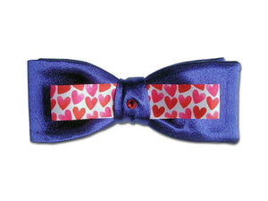 Royal Blue Bow Tie with Hewrts.