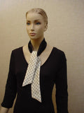 Lady Reversible Tie - Silk Skinny Scarf - Women's Neckwear - Hand Made in USA