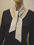 Lady Reversible Tie - Silk Skinny Scarf - Women's Neckwear - Hand Made in USA
