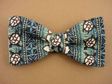 Bow tie "Hawaiian Flower / Turtle on Blue" - Hand Made in USA