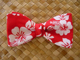 Red Hawaiian bow tie for Christmas