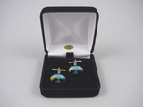 Multi Gemstone Cufflinks -Turquoise, Malachite, Jasper Cuff Links - Hand Made in USA