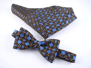 Silk Bow Tie and Pocket Square Set.