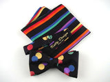 Luxury Gift for Men - Bow Tie Set and Pocket Square - Silk Men's Accessories- Hand Made in USA