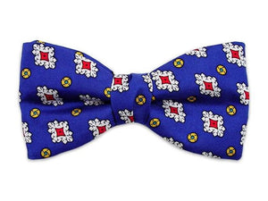 Royal blue silk bow tie for infants, boys and youths.
