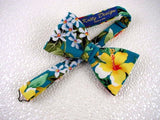 Bow Tie "Yellow Hibiscus" - Hawaiian Flower Bow Tie - Hand Made in USA