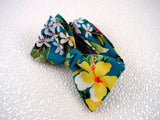 Bow Tie "Yellow Hibiscus" - Hawaiian Flower Bow Tie - Hand Made in USA